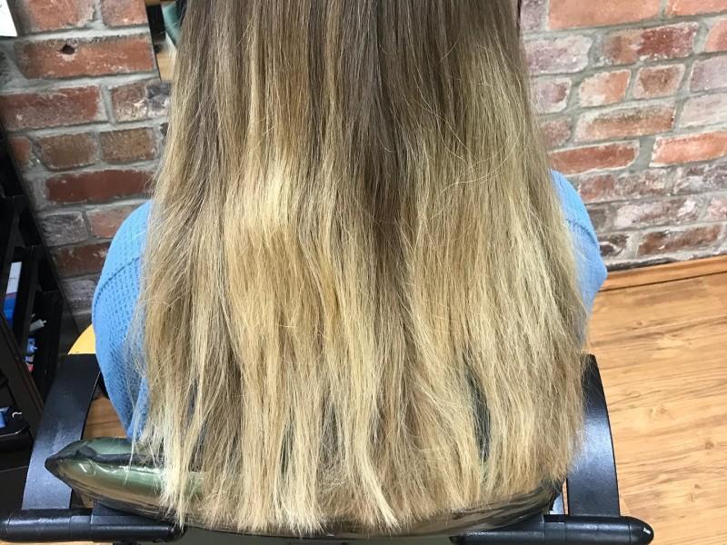 Hair colour before image